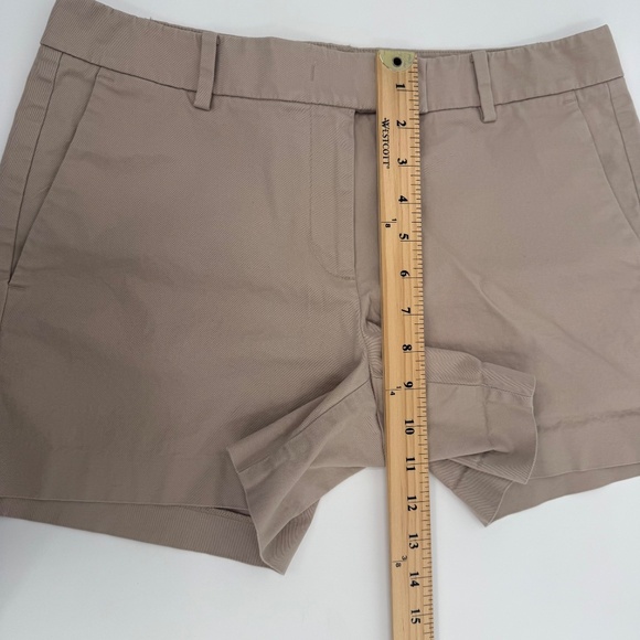 Ann Taylor Shorts Women 4 Beige Khaki Mid Rise Stretch Walking Casual Preppy - Picture 8 of 10